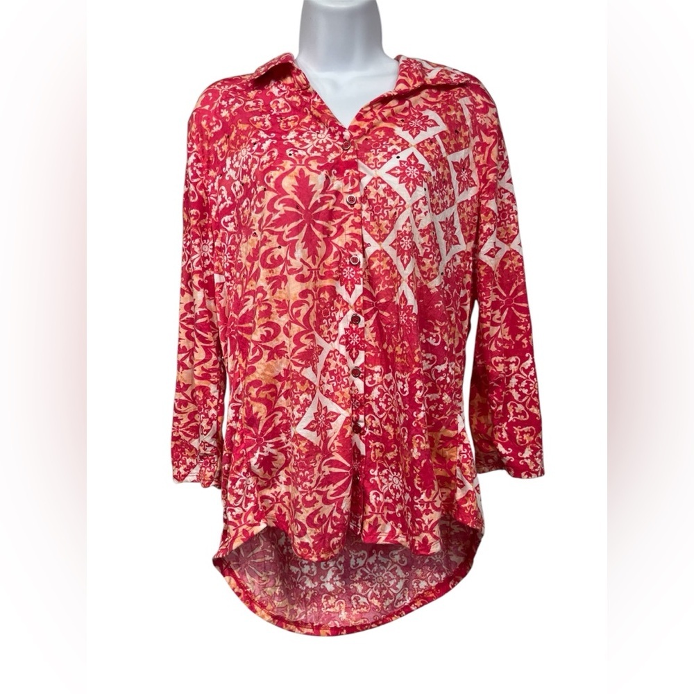 Caribbean Joe blouse size medium
